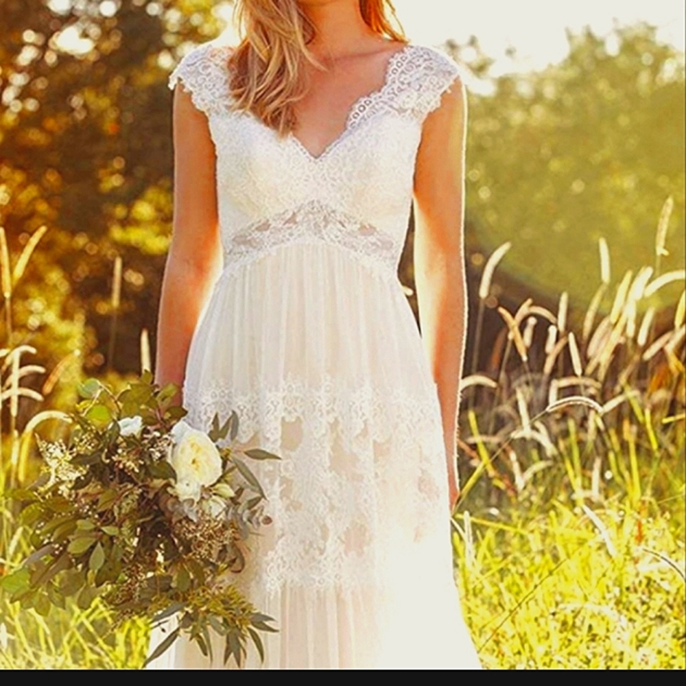 Bohemian styled wedding dress